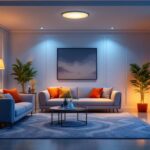 A photograph of a well-lit room showcasing both 4-inch and 6-inch recessed lighting fixtures in elegant settings