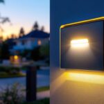 A photograph of a well-designed mailbox with integrated smart lighting features