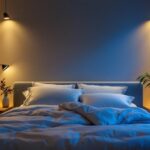 A photograph of a well-designed bedroom featuring sleek recessed lighting that highlights the room's aesthetics and functionality