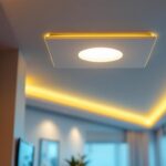 A photograph of a well-lit interior space featuring sleek