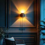 A photograph of a beautifully designed large wall light fixture installed in an elegant interior setting