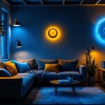 A photograph of a modern workspace or living area illuminated by various types of cdl lights
