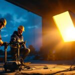 A photograph of a team of workers engaging in a hands-on training session outdoors