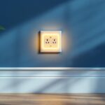 A photograph of a stylishly designed wall plug cover integrated into a modern living space