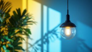 A photograph of a beautifully designed lighting fixture in an aesthetically pleasing interior setting