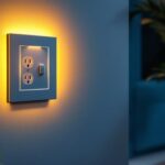 A photograph of a beautifully designed decorative electrical outlet installed in an aesthetically pleasing setting