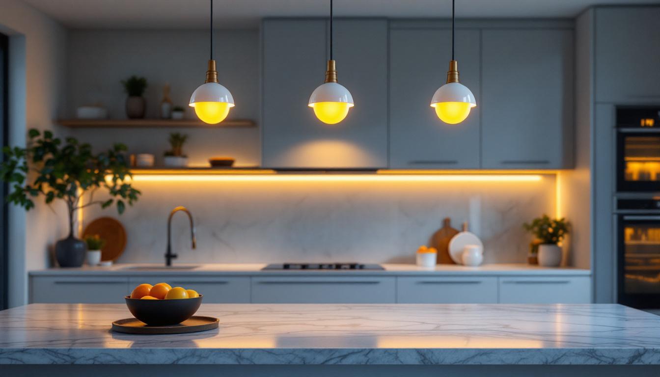 A photograph of capture a photograph of a modern kitchen featuring sleek