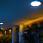 A photograph of a well-lit indoor space featuring led pot light inserts in the ceiling