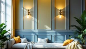 A photograph of a beautifully styled interior space featuring elegant sconces that highlight their design and functionality