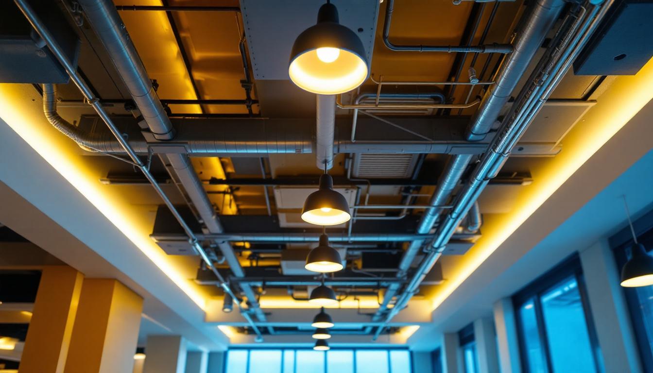 A photograph of a well-designed drop ceiling installation in a commercial space