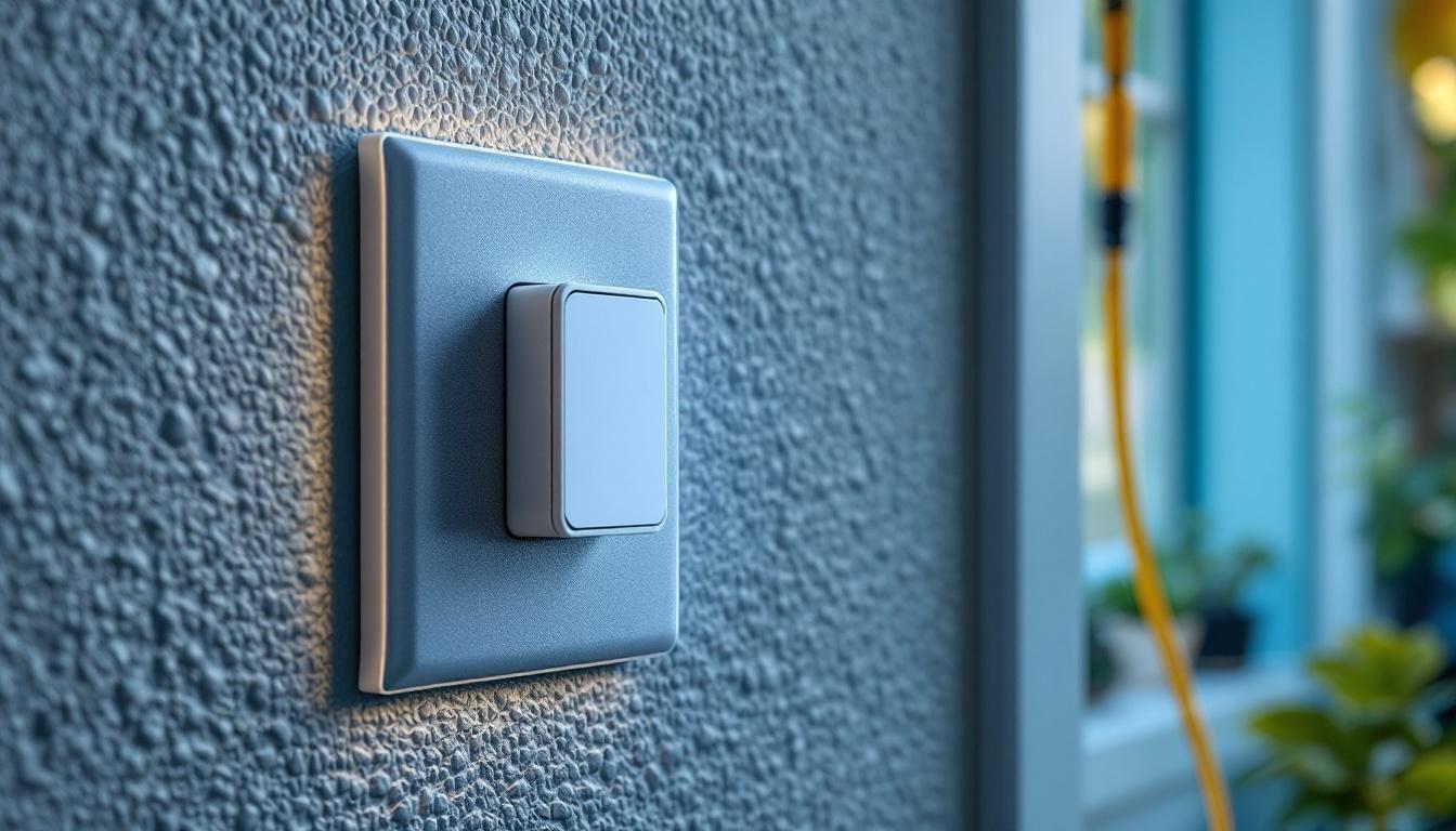A photograph of a close-up of a single pole light switch being installed or operated
