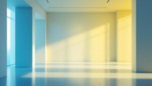 A photograph of a well-designed architectural space illuminated by innovative lighting solutions