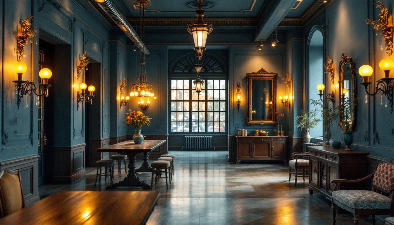 A photograph of a beautifully lit historical space