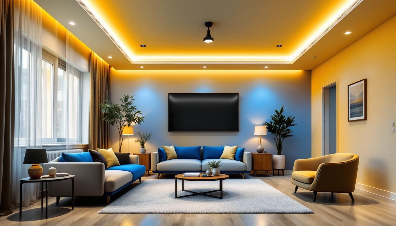 A photograph of a well-lit room featuring various styles of recessed lighting